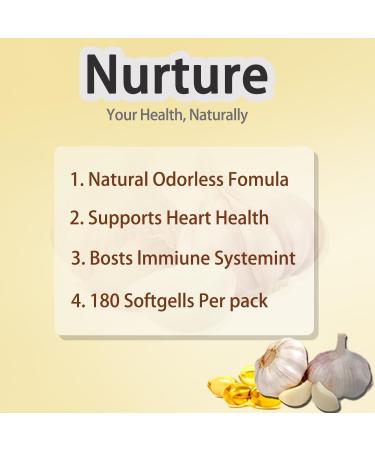 SAPURAIS Elare Aged Garlic Extract - 7500mg Odorless Organic Garlic Extract Capsules | Organic Non-GMO Gluten-Free(180 Softgels) - Buy Online on GoSupps.com