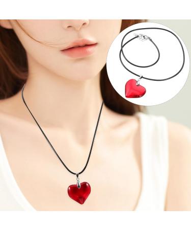 CALLARON during Love Heart Necklace Necklaces for Women Trendy Cowhide Rope Heart-shaped Necklace Chain - Buy Online on GoSupps.com