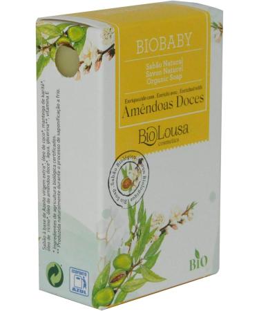 BioLousa Biobaby ideal soap for babies and delicate skin is very gentle and natural cold process organic superfatted with 8% organic sweet almond oil 100g Ideal for frequent hand washing - Buy Online on GoSupps.com
