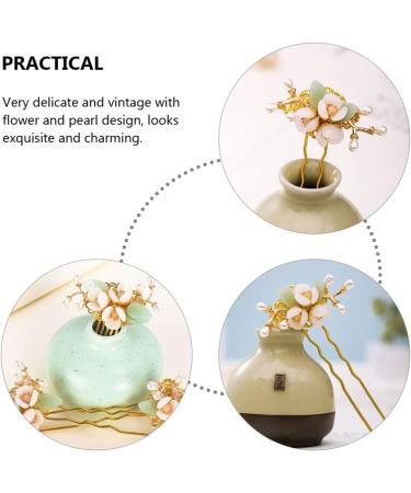 LALAFINA Flower Pearl Hairpin Asian Hair Bridal Hair Clip Flower Hair Accessories Tiara for Bride Wedding Chignon Pin Hair Accessories for Chinese Hair Clip Tool Alloy Miss Manual - Buy Online on GoSupps.com