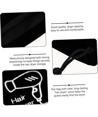 BIUDECO 2 Pcs Hair Dryer Storage Bag Organizer Portable Hair Dryer Product Jewelry Tool Purse Flannel Black - Buy Online on GoSupps.com