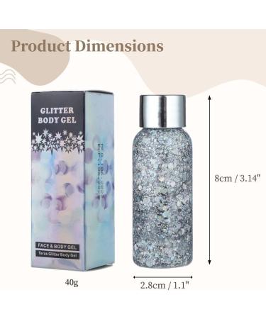 Buy Holographic Body Glitter Gel - 3-Pack Chunky Sequin Makeup for Parties | International Shipping Available - Buy Online on GoSupps.com