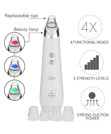 Pore Vacuum Blackhead Remover by Penelope SkinCare - Facial Electric Acne Extractor Kit with USB Rechargeable Suction Tool - Buy Online on GoSupps.com