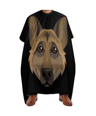 German Shepherd Dog Face Professional Hair Cutting Cape Apron Salon Haircut Barber Hairdressing with Snap Closure