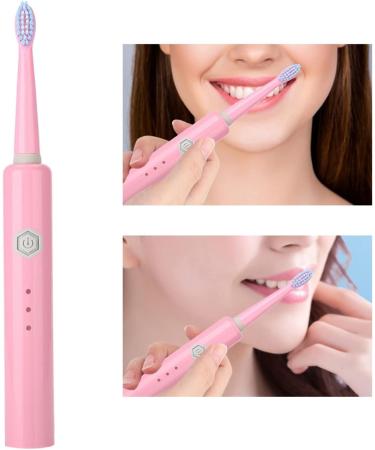 Buy Pink Waterproof Sonic Toothbrush - 3 Color Electric Vibration Soft Hair Smart Timer for Adults - Ultimate Whitening & Household Care - Buy Online on GoSupps.com