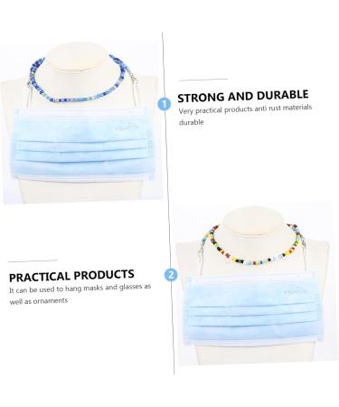 Clispeed 2 PC Adjustable Glasses Mask Chain Holder | Eyewear Band for Face Cover Sunglasses & Reading Glasses | 50cm Bead Chain Strap - Buy Online on GoSupps.com