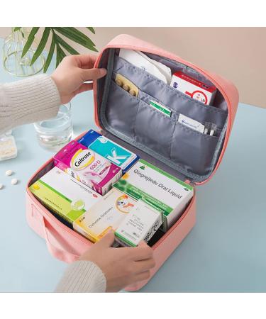 Large Capacity Waterproof Medication Bag - 2 Pack for Home Office & Travel - Pink Medical Emergency Storage - Buy Online on GoSupps.com
