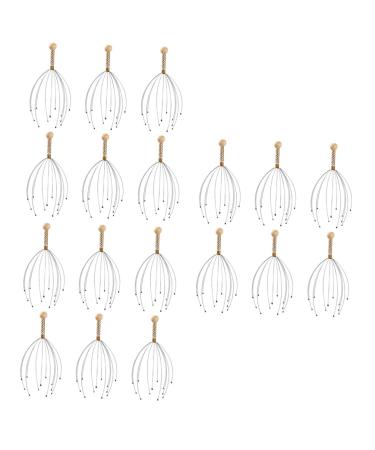 Healeved 18 pieces massager multi-function tool manual head gripper steel and wood.