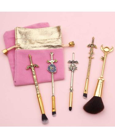 Dan & Dre 5-Part Make-Up Brush Set - The Legend of Zelda | Perfect Cosplay Gift | Women's Cosmetics with Storage Bag - Buy Online on GoSupps.com