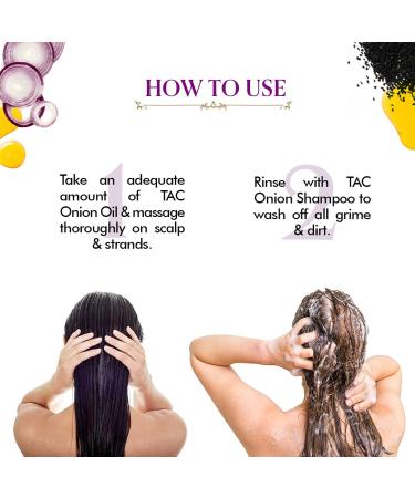 Onion Range for Dry & Frizzy Hair - Red Onion Black Seed Oil Hair Oil & Shampoo Set for Women & Men - 100ml Hair Oil + 200ml Shampoo - Buy Online on GoSupps.com