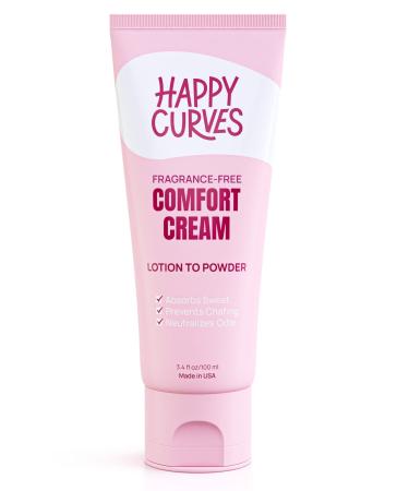 Comfort Cream Deodorant for Women: Aluminum-Free Lotion Powder for Under Breast Body & Private Parts - Anti Chafing Cream 3.4 oz. (1 Pack Fragrance-Free) Fragrance-Free 3.4 Fl Oz (Pack of 1)