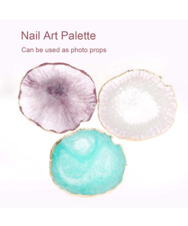 Acrylic Dappen Dish & Nail Art Palette - Green Manicure Tools for Nail Decoration | International Shipping - Buy Online on GoSupps.com