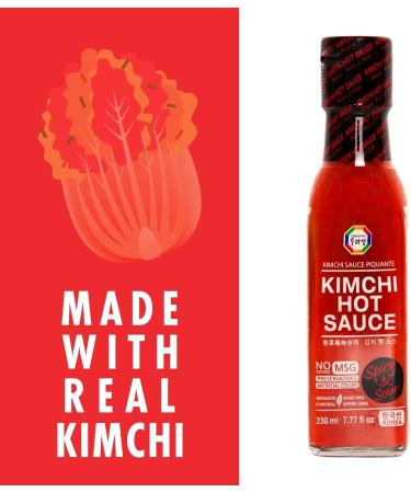 Kimchi Hot Sauce Made with real Kimchi and Gochugaru Bright and Spicy Piquant Flavor Preservative Free Multipurpose Great for Pizza and Taco Gift Idea for Hot Sauce Enthusiast 230ml - Buy Online on GoSupps.com