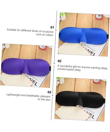 Hemoton 4pcs Blackout Sleep Masks for Uninterrupted Sleep - Nap Blindfold Eyeshade Set for Travel - Polyester Cloth Material - Buy Online on GoSupps.com