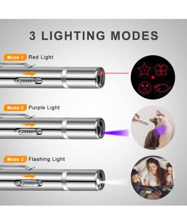 Q.K LED Pointer Cat Toy Red Kitten Dot Toys for Indoor Cats Adult Interactive USB Rechargeable Cat Teaser Wand with Classic Light and 5 Patterns Dog Cat Chaser Toys Pet Training Tool - Buy Online on GoSupps.com