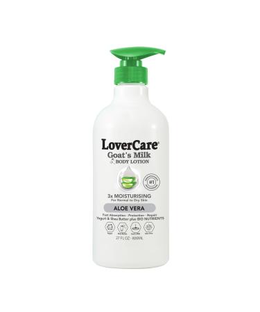 Lovercare Goat Milk Body Lotion for Dry Skin Aloe Vera 27.05 oz (800ml) - Single