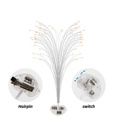 30 Pack LED Fiber Optic Hair Barrettes - Light-Up Extensions for Party, Festival, Concerts - Buy Online on GoSupps.com