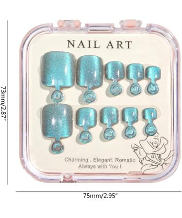 TQUXNGA Crystal t Eye Shining Diamond Foot Nail Patches Handmade Wearing Armor Short Press on Nails for Toes Decoration Style 4 - Buy Online on GoSupps.com