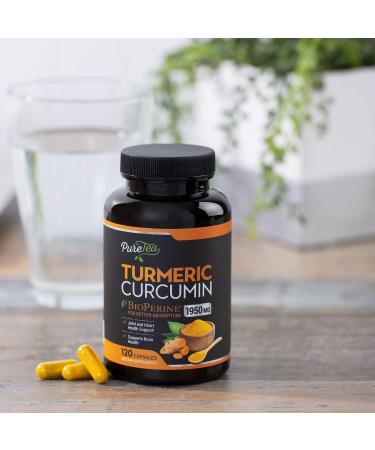 Turmeric Curcumin Supplement 1950mg - 95% Curcuminoids with Organic Turmeric & BioPerine Black Pepper Extract for Best Absorption Natural Vegan Joint Support Non-GMO Bottled in USA - 120 Capsules 120 Count (Pack of 1) - Buy Online on GoSupps.com