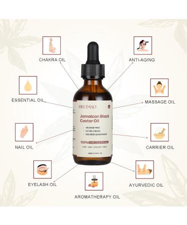 Jamaican Castor Oil (2oz) - Pure Cold Pressed Hair & Skin Growth Nourishing Body Massage Eyelashes & Eyebrows Care - Buy Online on GoSupps.com