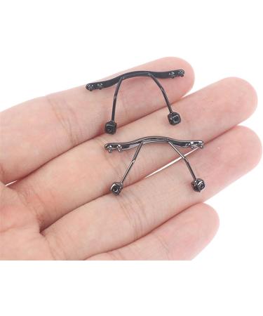 10 Pack Eyeglass Bridge Replacement - Silver Rimless Frame Metal Nose Bridges with Pads | Premium Eyeglass Accessories - Buy Online on GoSupps.com