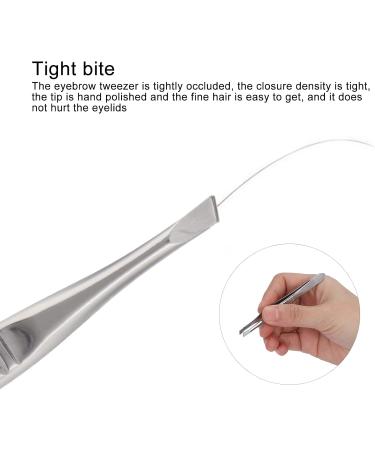Professional Stainless Steel Eyebrow Tweezers - Hair Removal Tool for Women & Men | Facial Makeup Essential - Buy Online on GoSupps.com