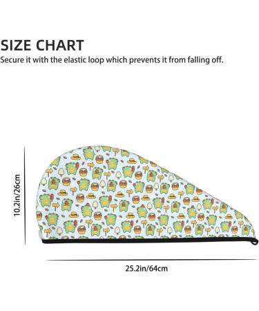 Buy Cute Crocodile Microfiber Hair Towel Wrap - Super Absorbent Quick Dry Hair Cap for Women with Long Curly & Thick Hair - Buy Online on GoSupps.com