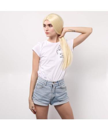 Long Gold Straight Wig for Women - Brazilian Curly Hair 50s 60s 70s 80s Party Style - Shop Internationally - Buy Online on GoSupps.com