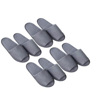 Exceart slippers 4 pairs open toe spa s spa hotel guest s for spa party guest hotel and travel male women- pedicure pedicure slippers size 1 gray