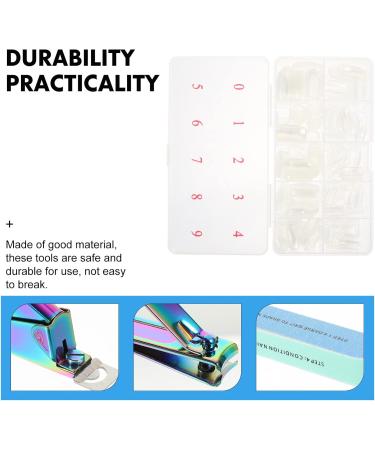 MAGICLULU French Manicure Kit 1 Set Nail Set Halloween Halloween Valentine Day Mothets Day Beginner Nail Tools French Nail Piece Acrylic Manicure Tools Nail Flakes Plastic Hallow 13X7cm Assorted Color 3 - Buy Online on GoSupps.com