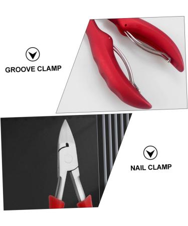 FRCOLOR 1pc Nail Clippers Cuticle Nippers Nail Clamp Nail Art Tool Bejeweled Kit Nail Groove Clamp Manicure Cuticle Red Rubber Modify Dead Skin 13.8x6.8cm - Buy Online on GoSupps.com