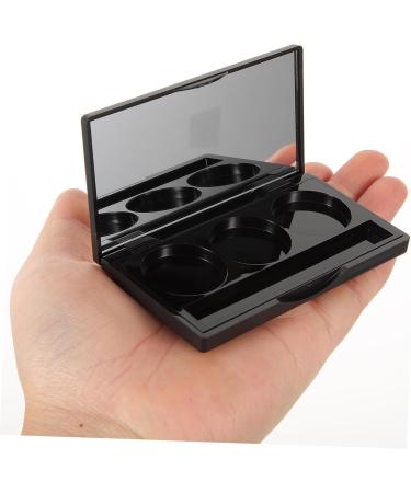 POPETPOP Palette de Maquillage Vide Rectangulaire Noire Matte 3 Godets Aluminium avec Miroir pour Fard Paupi res Blush et Correcteur Usage Mobile - Buy Online on GoSupps.com