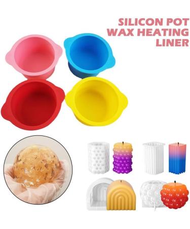 Buy DHLIIIQQ Silicone Wax Warmer - Reusable Non-Stick Wax Container with Spatula | Perfect for Wax Heating & Replacement - Buy Online on GoSupps.com