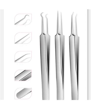 Usiveinborn Blackhead Remover - Usiveinborn Tweezers Professional Stainless Steel Facial Blackhead Remover Tweezers Precision Pimple Popper Tool (4pcs) - Buy Online on GoSupps.com