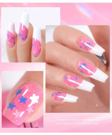 DouborQ Sparkling Shimmer Iridescent Nail Polish Long-lasting Sequins Nail Art Varnish (Pink) - Buy Online on GoSupps.com