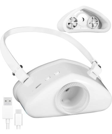 Anti Snoring Devices Upgrade Fogging Mode with 3-Speed Wind Adjustment and Fixing Strap for Men and Women White
