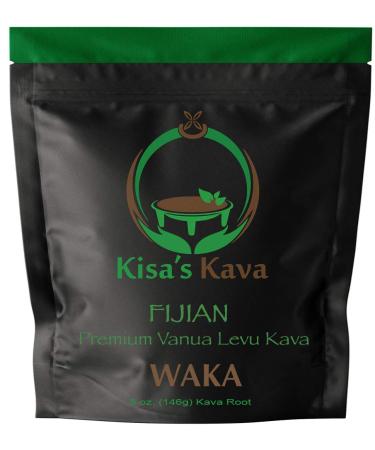 Kisa's Kava - Premium Noble Fijian Kava Root Powder (WAKA) - Trusted Brand - Optimum Relaxation - 24 Servings - 5 oz.