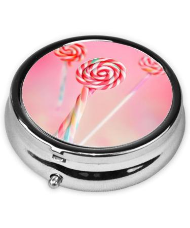 Colorful Round Pill Box Organizer - 3 Compartment Travel Pill Case for International Shipping - Buy Online on GoSupps.com
