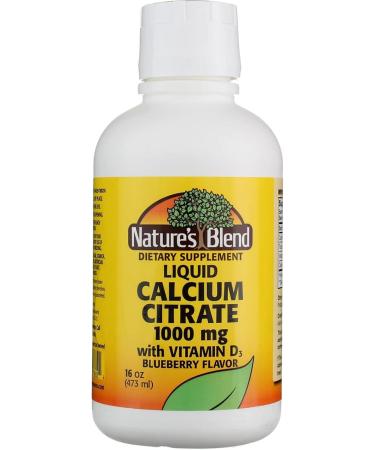 Liquid Calcium Citrate 1000mg with D3 Blueberry | 16 fl oz Bottle - Buy Online on GoSupps.com
