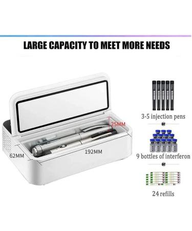 Mini Portable Medicine Small Fridge Insulin Cooled Flat Box Portable Car Fridge for Travel Cool Box Airplane Car Family No Battery - Buy Online on GoSupps.com