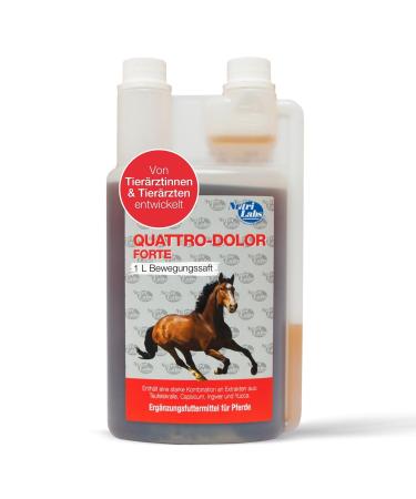 Nutrilabs Quattro-Dolor Forte Movement Juice for Horses 1 L-With yellow-root ginger devil's claw extract and much more - Buy Online on GoSupps.com
