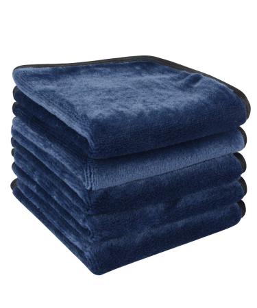 VIVOTE Microfiber Makeup Remover Cloths - Reusable Soft Face Towels (6 Pack 12"x12" Dark Navy Blue) for Effortless Facial and Skin Care - Buy Online on GoSupps.com