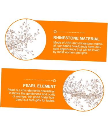 FRCOLOR braided pearl hair comb bride hair comb Pearl Wedding headwear wedding hair Crystal Hair Accessories Bridal Side Comb Pearl Crystal styling comb abs the side white bridesmaid clip - Buy Online on GoSupps.com