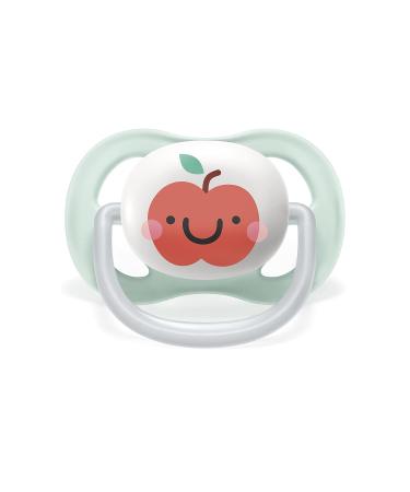 Philips Avent Ultra Air Pacifier 2 Pack | BPA-Free & Breathable for Babies 0-6 Months | Includes Sterilization Box - Apple/Pear (SCF080/17) - Buy Online on GoSupps.com