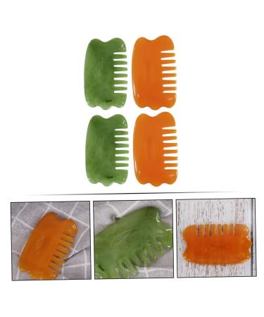 Magiclulu 4-Piece Sharp Massage Board & Hair Comb Set | Skin Care Resin Brushes & Body Massager | Enhance Your Relaxation & Hair Care Routine - Buy Online on GoSupps.com