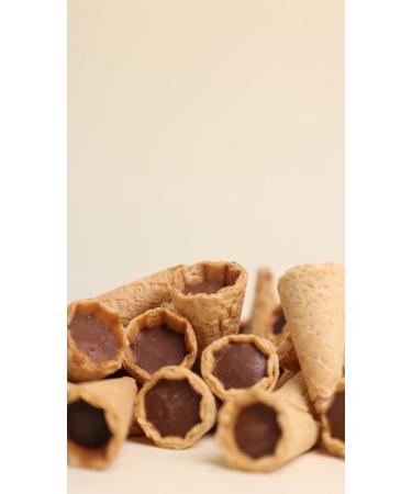 BITECONE - Ice Cream Cone | Mini Filled Cones | Pack of 5 Bags | 100% French Brand | Made in Brittany | Snacks with Sustainable Cocoa | Palm Oil Free | 500g (Chocolate Hazelnut) - Buy Online on GoSupps.com