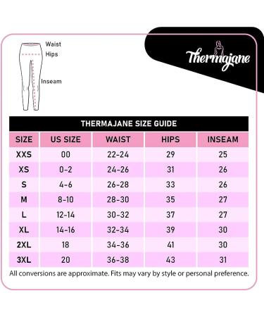 Thermajane Women's Fleece-Lined Thermal Underwear Bottoms in Black - Size Large - Buy Online on GoSupps.com