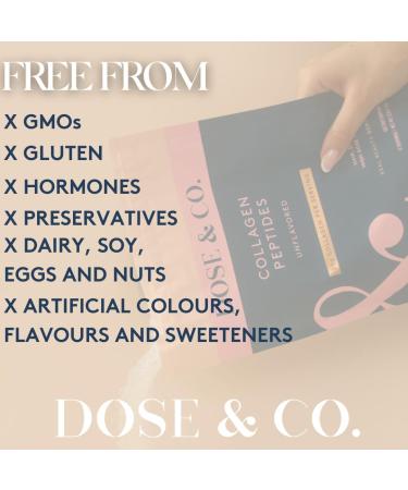 DOSE & CO. Pure Collagen Peptides Powder Unflavored 9.6 Oz Supports Healthier Hair Skin & Nails Type I & III Bovine Collagen for Women & Men Mixes Easily Non GMO Preservative & Gluten Free 9.6 Ounce (Pack of 1) - Buy Online on GoSupps.com
