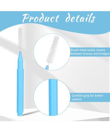 Comnico Interdental Brushes - 50 Pack Tooth Cleaning Tools for Gaps | White Yellow Orange Red Blue - Essential Dental Care - Buy Online on GoSupps.com