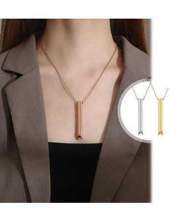 Rtbrcg 2-Piece Breath Chain - Smoke Cessation & Stress Relief Necklace for Meditation & Breathing Exercises | Perfect for Men & Women - Buy Online on GoSupps.com